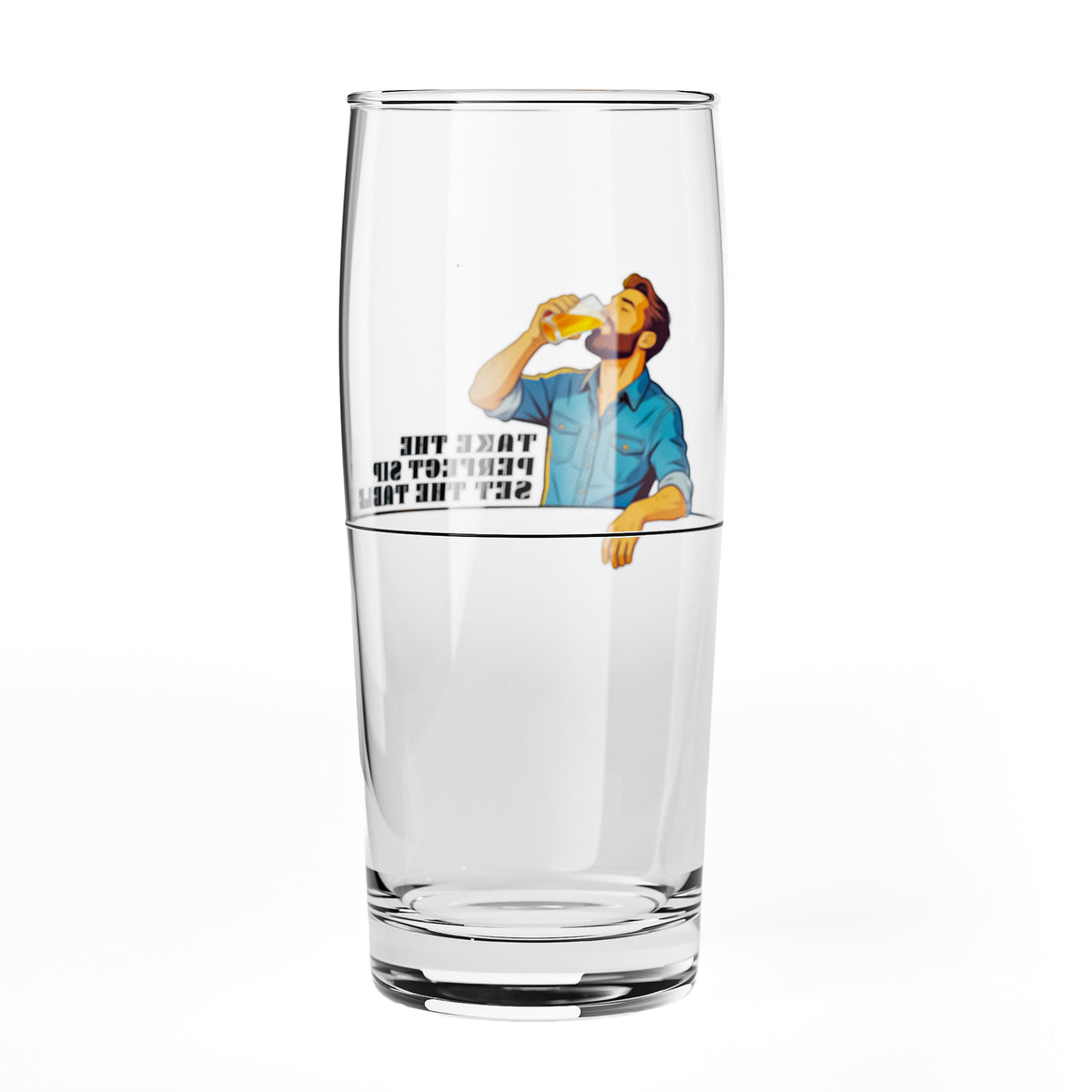 Verre à bière Sipply SETTING THE TABLE Take the Perfect SIP Willibecher 0,5 l - La tendance amusante des réseaux sociaux – Vue 5