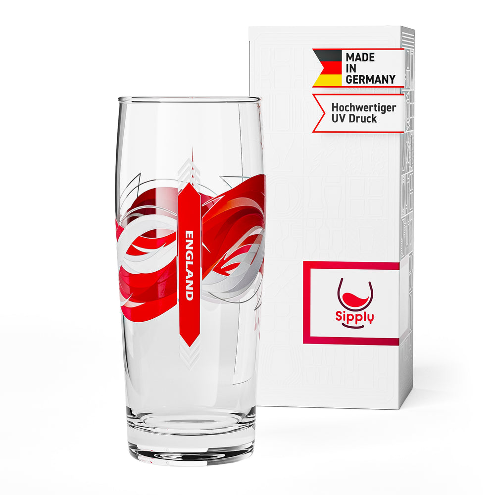 Verre à bière Sipply « Willibecher » 0,5 l avec le drapeau de l'Angleterre