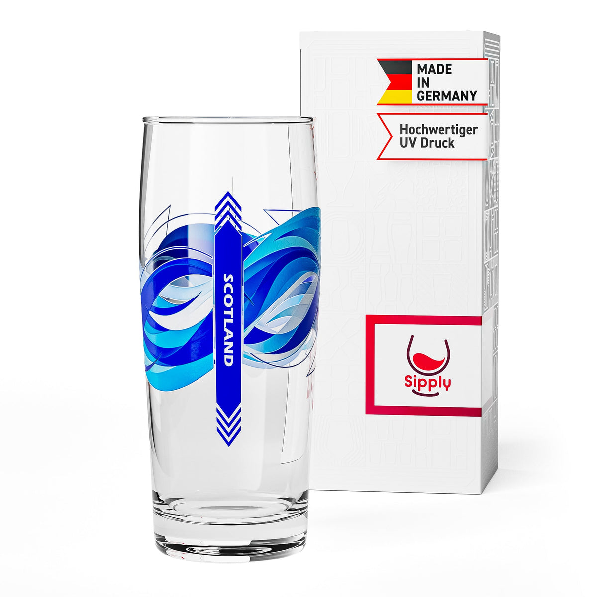 Sipply verre à bière Willibecher 0,3l avec le drapeau de votre pays : Écosse