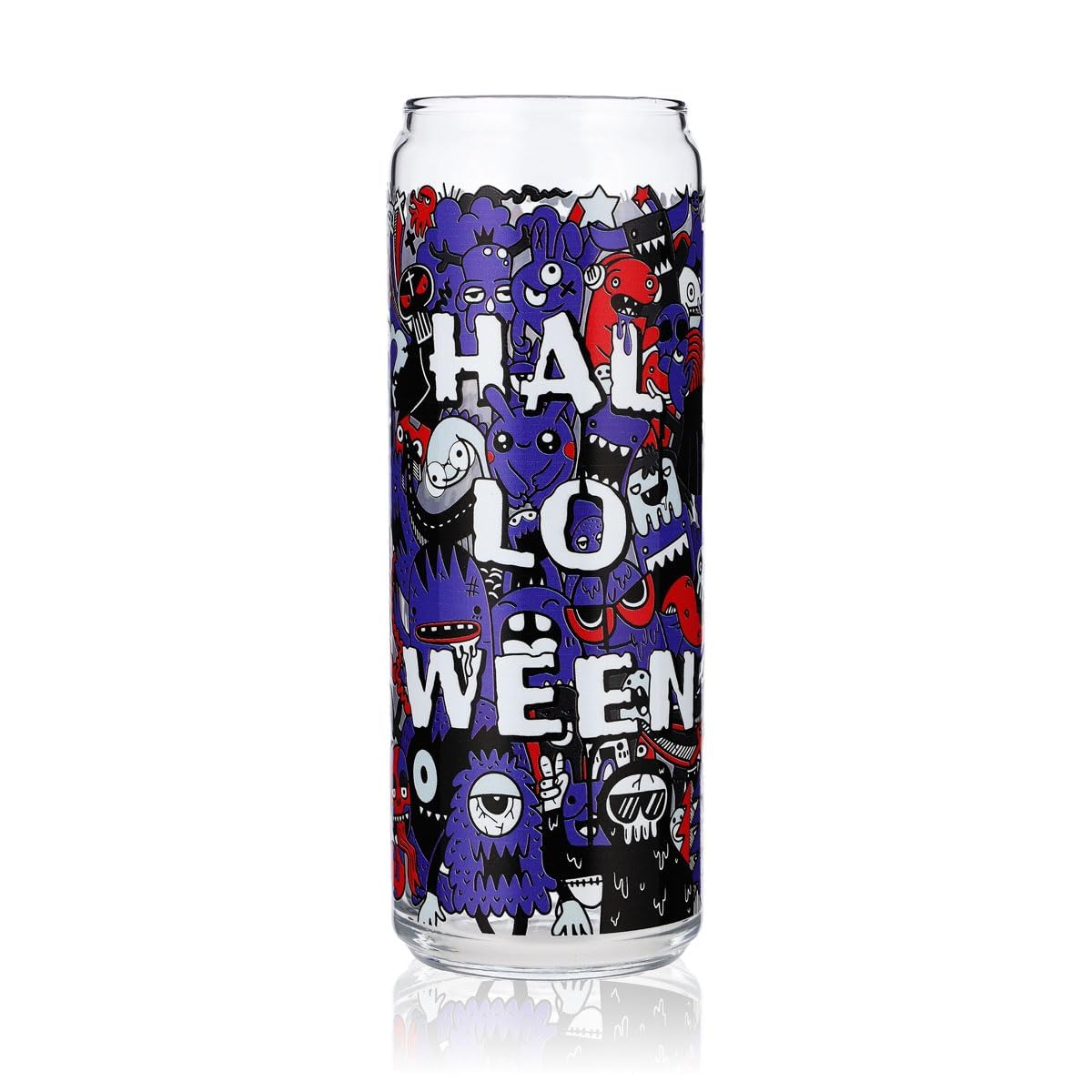 6x verres Sipply Can Glass motif Halloween Doodle violet en impression UV 370ml – Vue 2