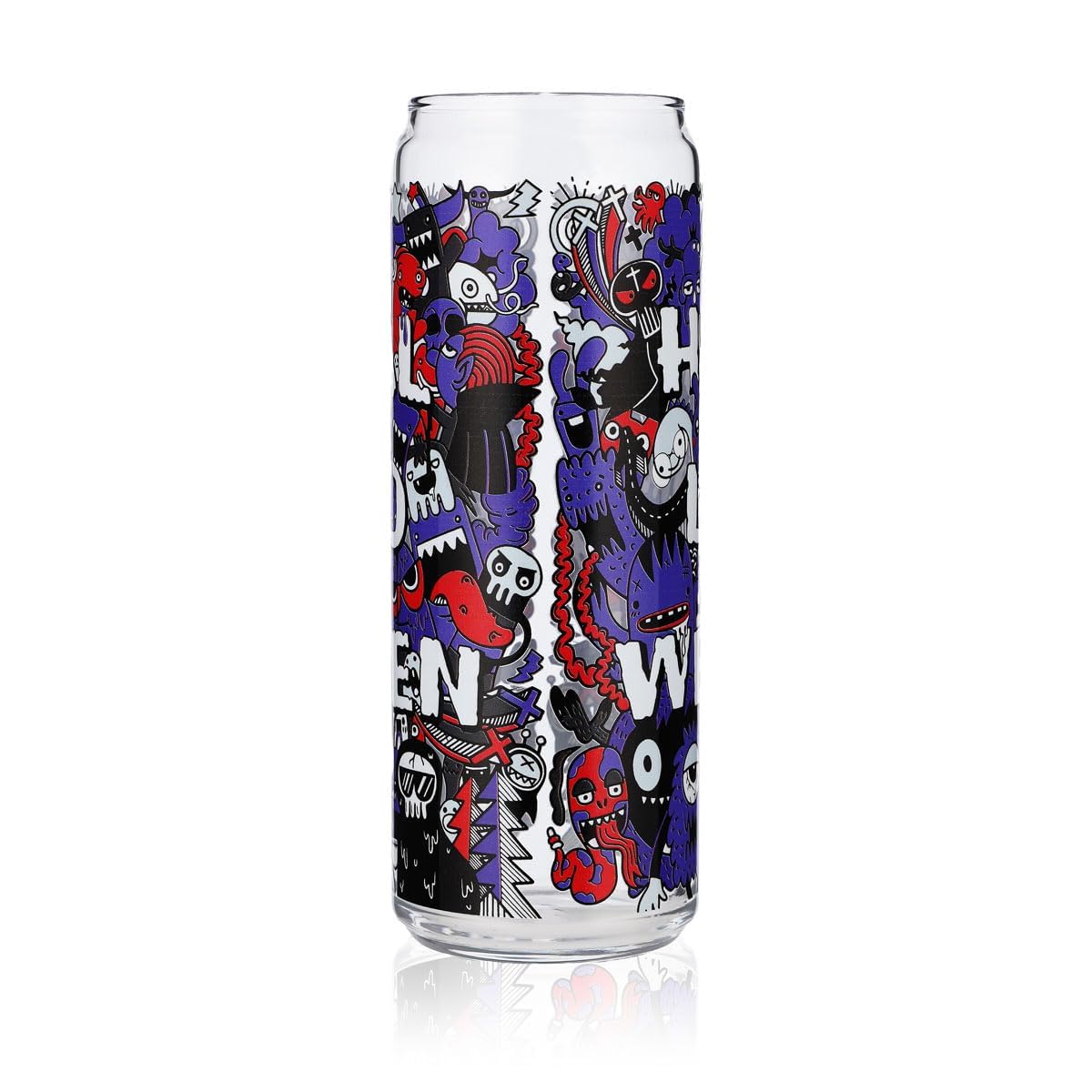 6x verres Sipply Can Glass motif Halloween Doodle violet en impression UV 370ml – Vue 5