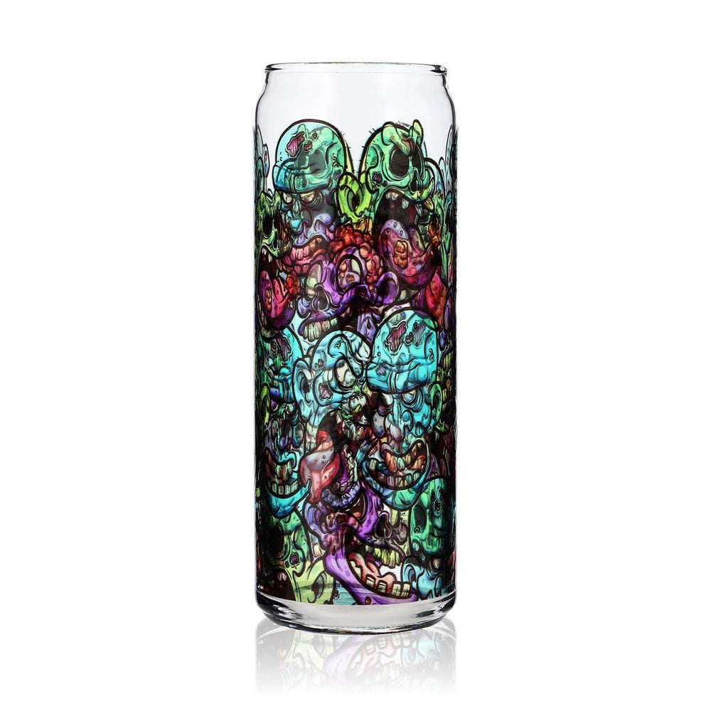 Sipply verre à boire motif Halloween Doodle Zombie Icons en impression UV Can Glass 370ml