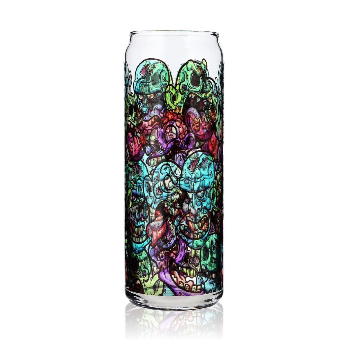 Sipply verre à boire motif Halloween Doodle Zombie Icons en impression UV Can Glass 370ml