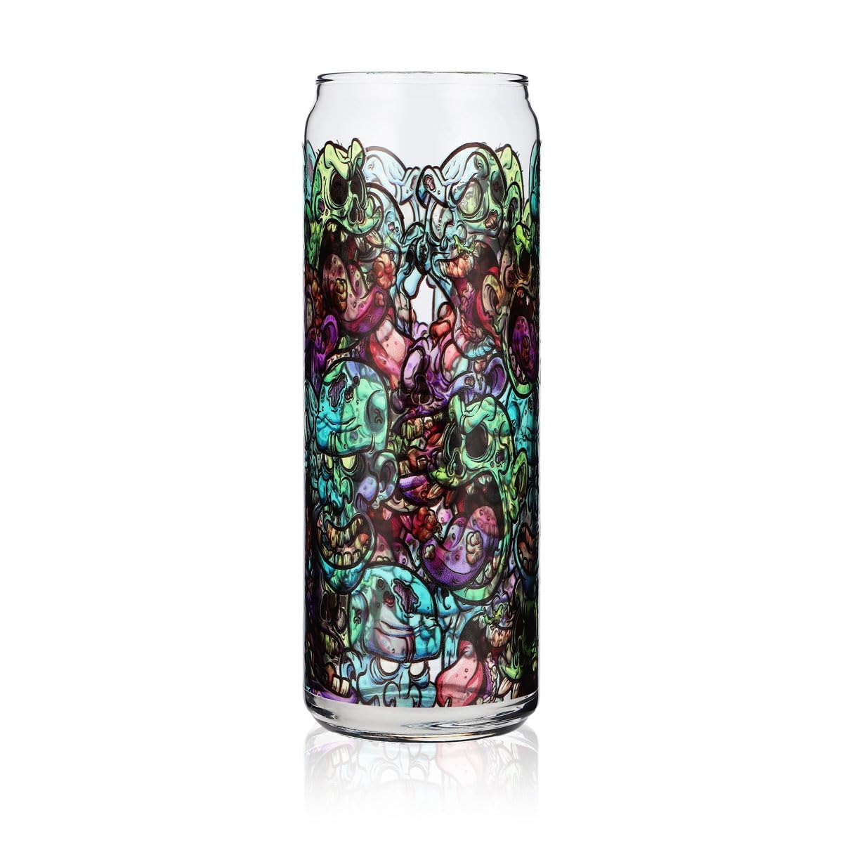Sipply verre à boire motif Halloween Doodle Zombie Icons en impression UV Can Glass 370ml – Vue 2