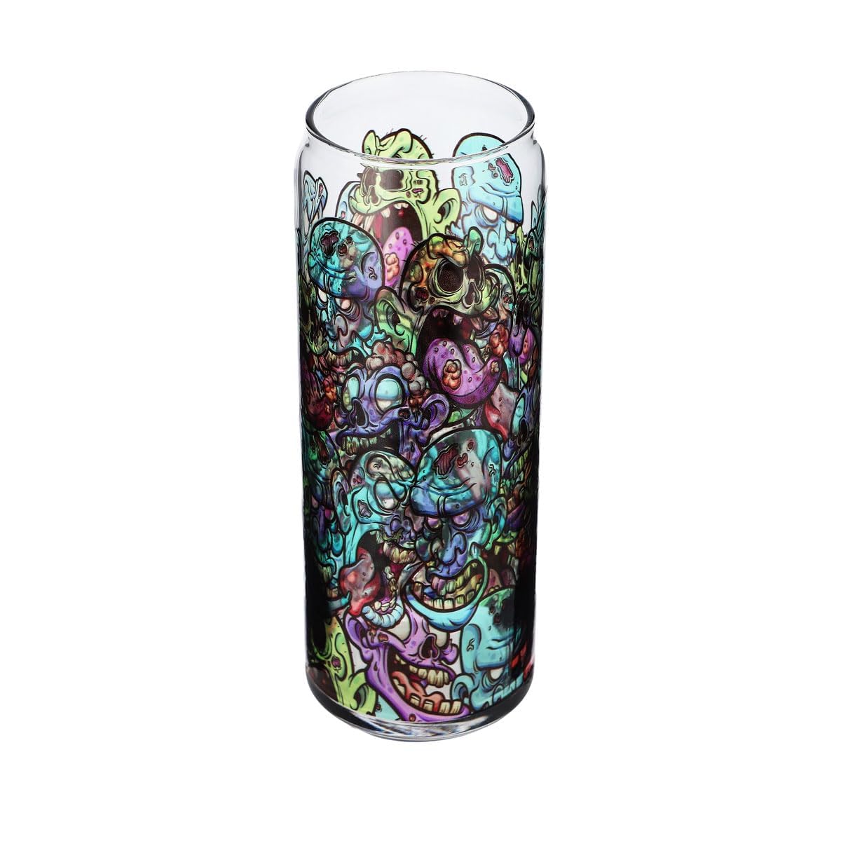Sipply verre à boire motif Halloween Doodle Zombie Icons en impression UV Can Glass 370ml – Vue 4