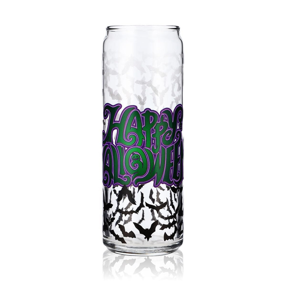 Sipply Verre à boire avec motif Halloween Chauves-souris en impression UV Can Glass 370ml