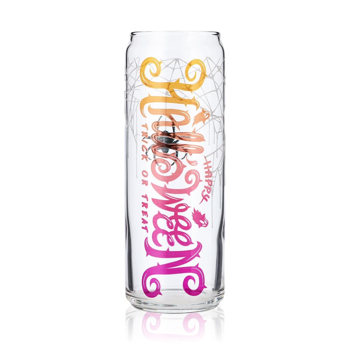 Verre à boire Sipply avec motif Halloween araignée en impression UV Can Glass 370ml