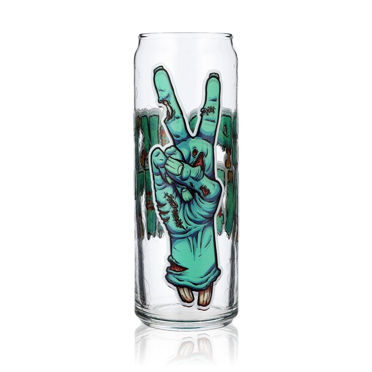 Verre à boire Sipply avec motif Halloween Zombie Hands en impression UV Can Glass 370ml