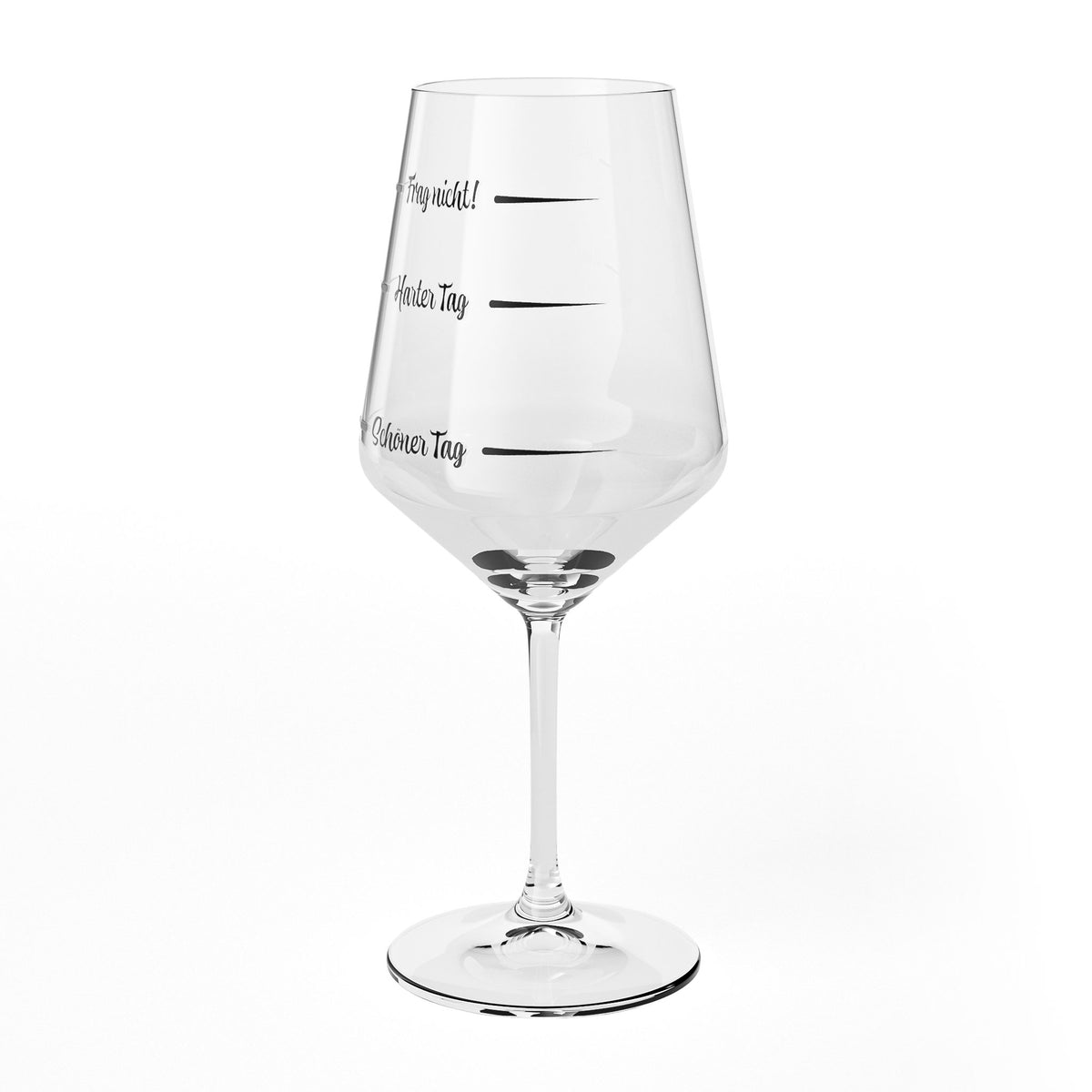 Verre à vin Sipply avec inscription « Ne pose pas de questions – Journée difficile, belle journée » V2, 0,5 l – Vue 7