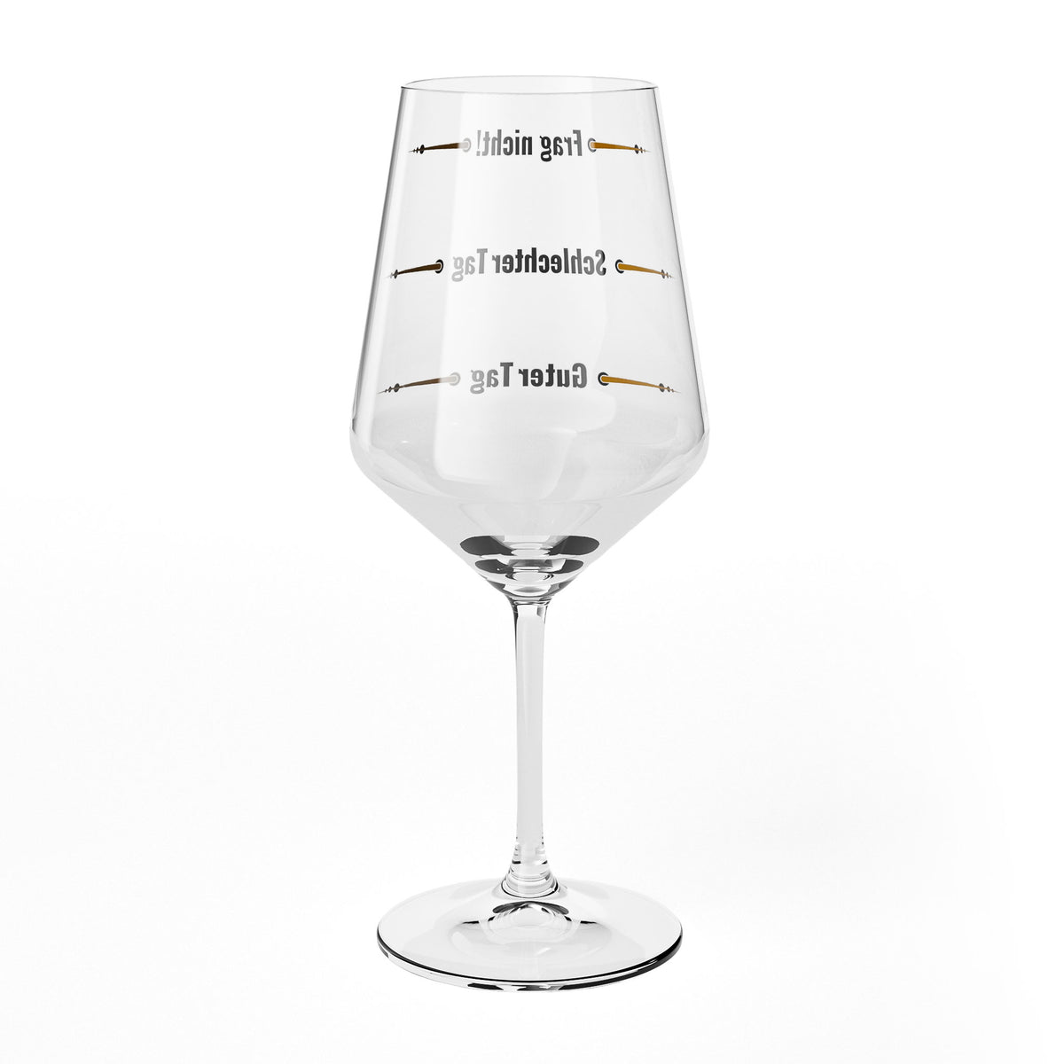 Verre à vin Sipply avec inscription « Ne pose pas de questions » – Mauvaise journée, bonne journée V1 0,5 l – Vue 8