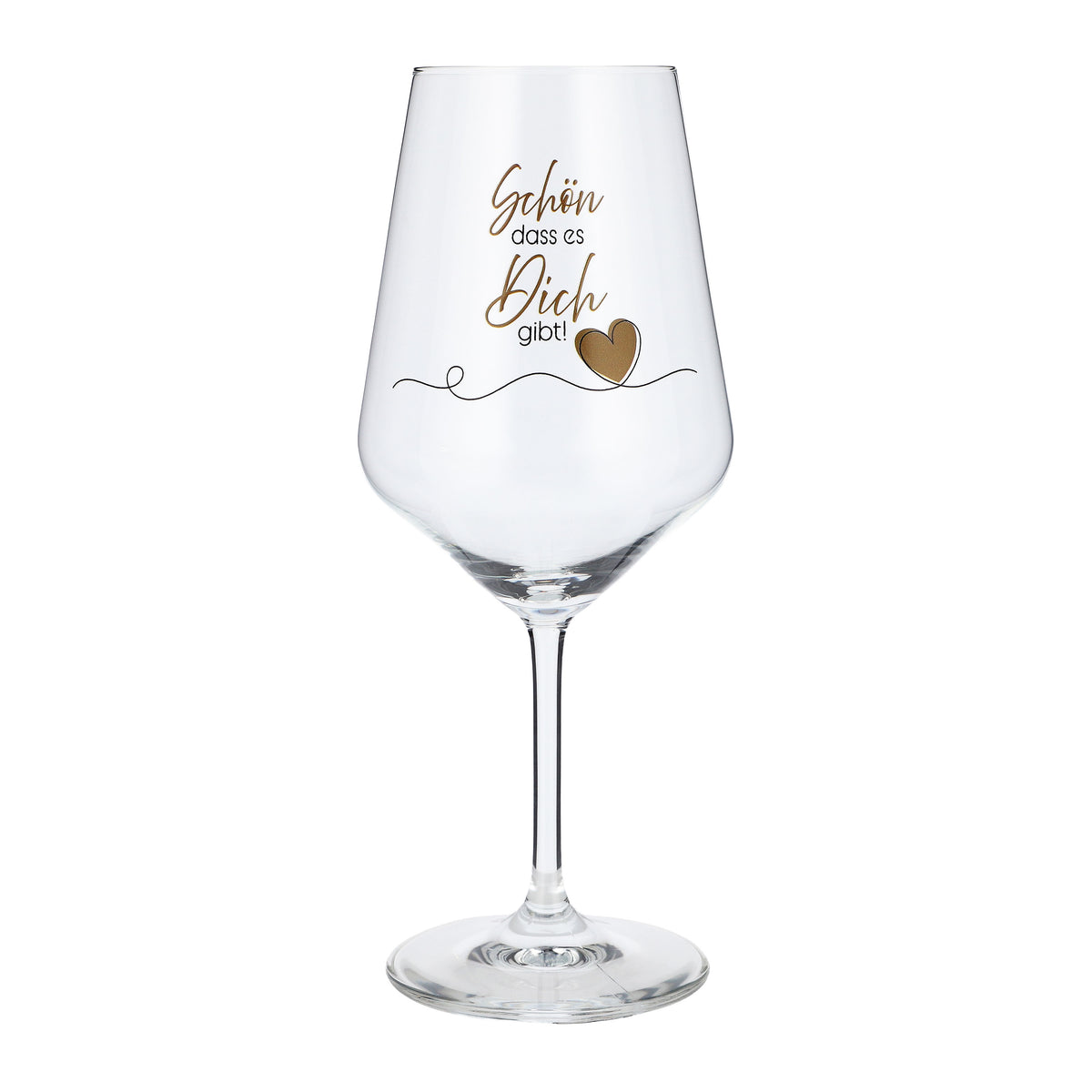 Verre à vin Sipply avec inscription « Je suis content que tu sois là ! » 0,5 l – Vue 2