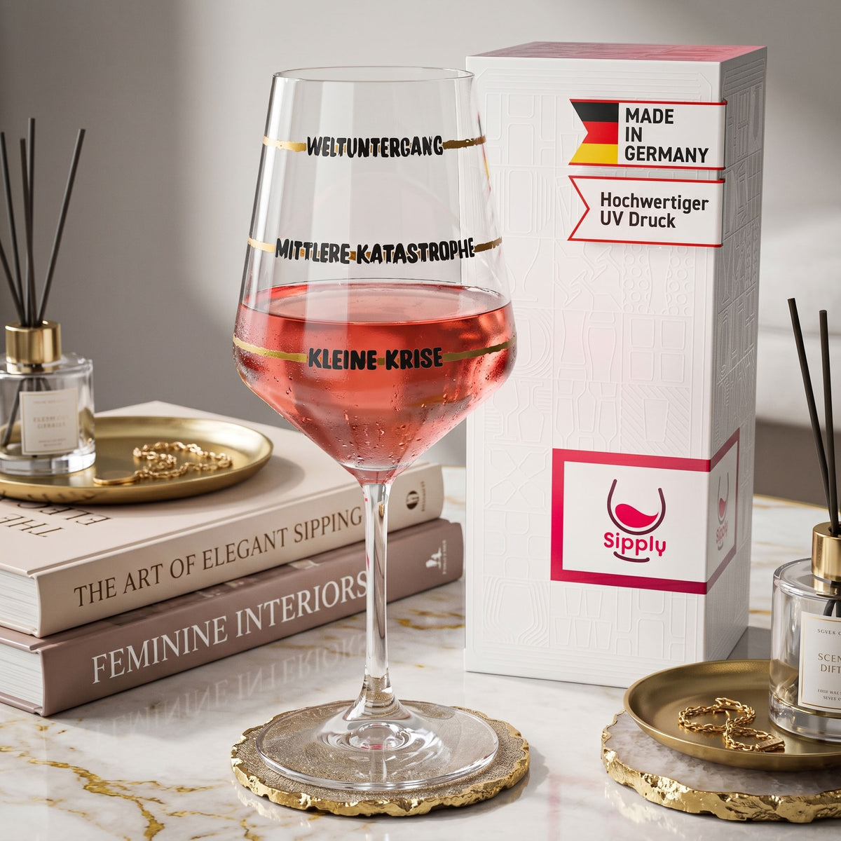 Verre à vin Sipply avec inscription « Fin du monde », 0,5 l – Vue 3