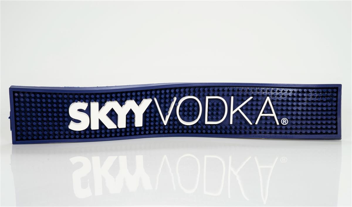 Skyy Vodka Tapis de bar Tapis égouttoir Accessoires de bar bleu 59 x 10 x 2