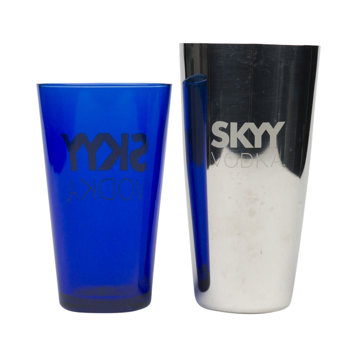 Skyy Vodka Bosten Shaker verre métal mélangeur à cocktail barman 2 pièces gobelet – Vue 2
