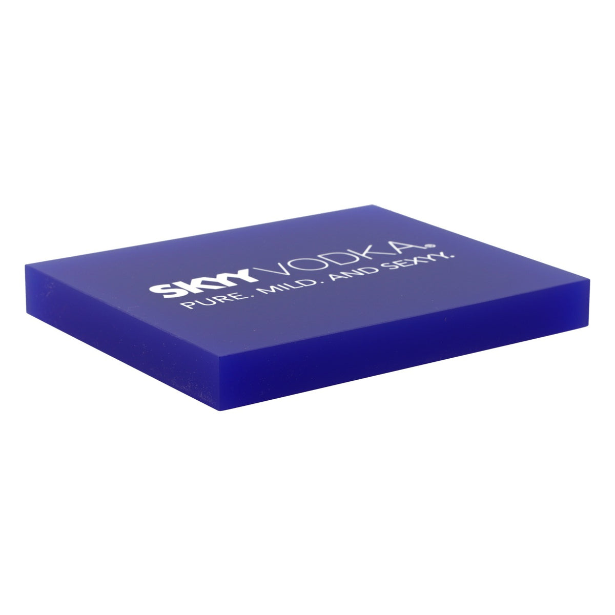 Skyy Vodka Sous-verres Sous-verres en verre inscription argentée bleue