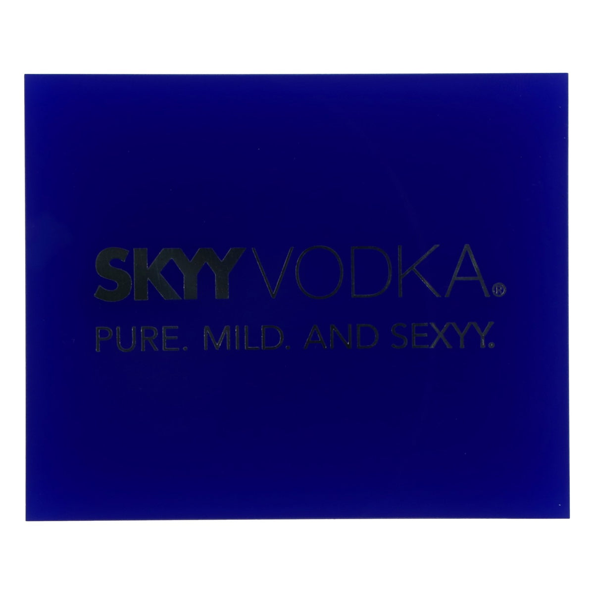 Skyy Vodka Sous-verres Sous-verres en verre inscription argentée bleue – Vue 2