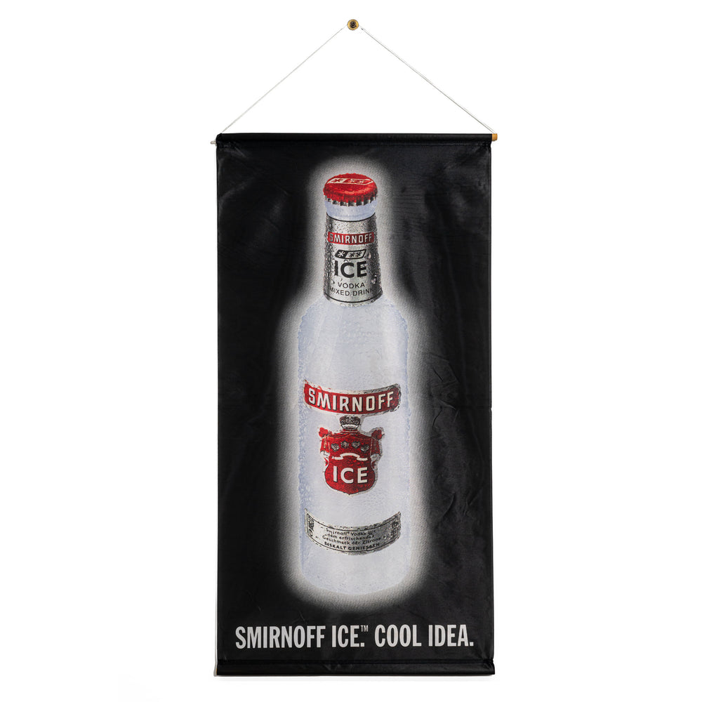 Bannière publicitaire enroulable Smirnoff Vodka, noire
