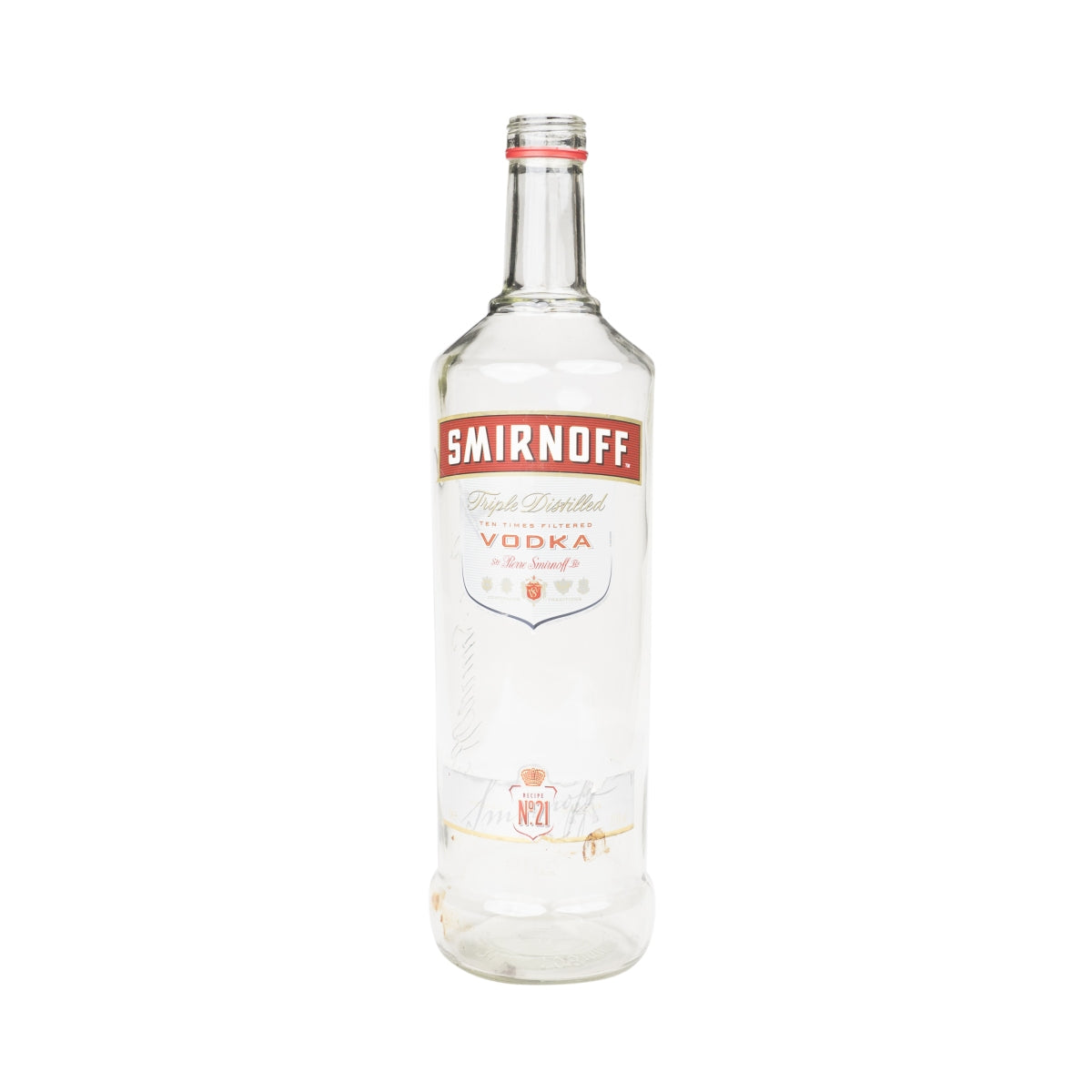 Bouteille de vodka Smirnoff 3L VIDE d'occasion Lampe de bricolage Décoration Tirelire Bar rouge