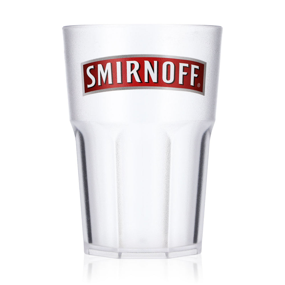 Verre à vodka Smirnoff Verre réutilisable en plastique 0,43 l Logo rouge en relief