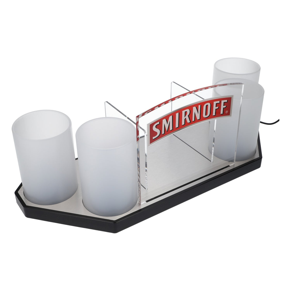Smirnoff Vodka LED Barcaddy Accessoires de bar Présentoir avec inscription rouge – Vue 2