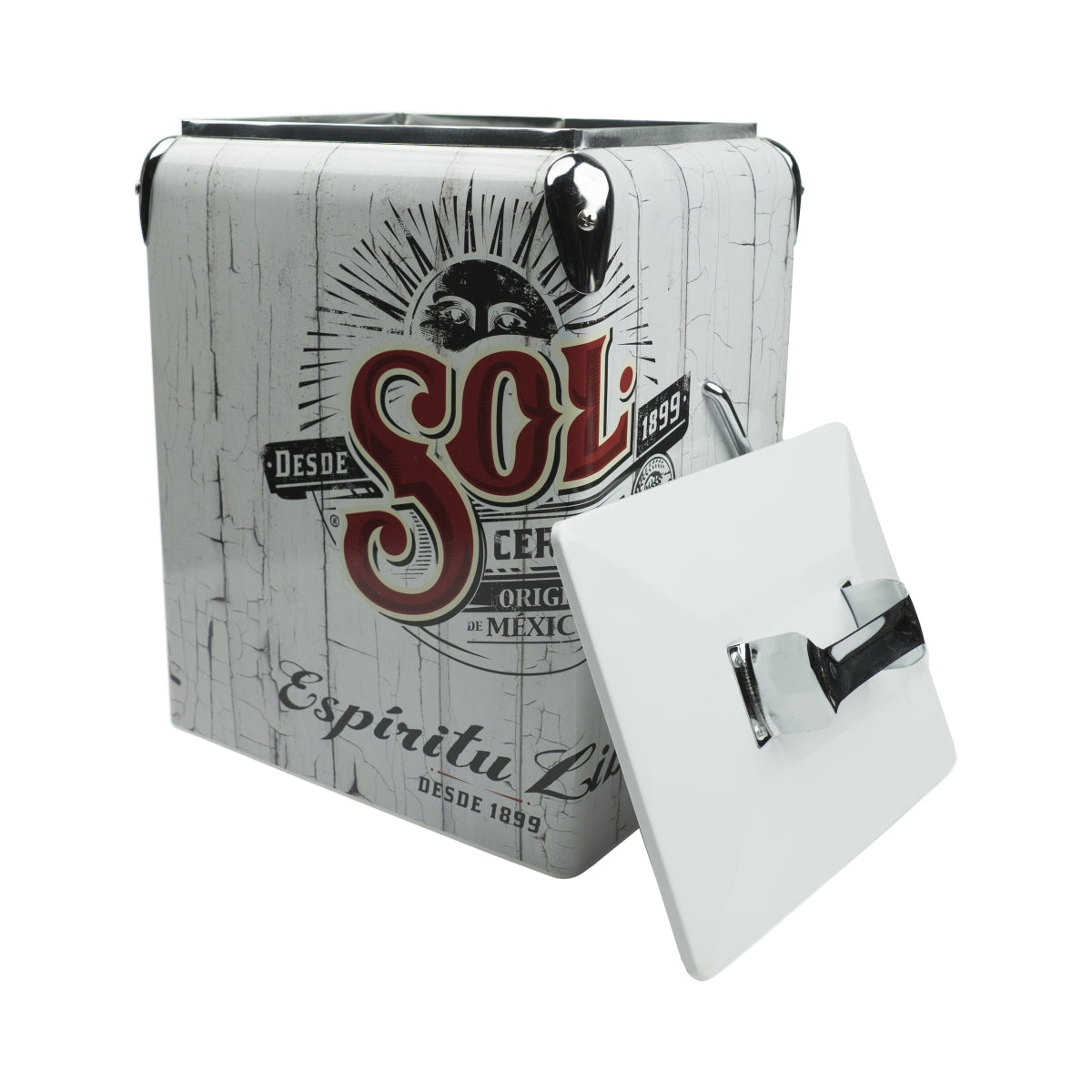Sol Bier Glacière rétro Seau isotherme Caisse pour bouteilles Récipient pour glaçons – Vue 2