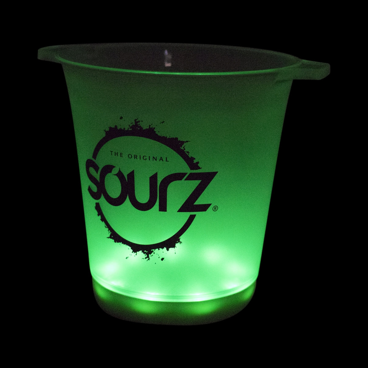 Sourz Refroidisseur à liqueur LED simple vert/blanc Boîte à glaçons pour bouteilles Bar – Vue 2