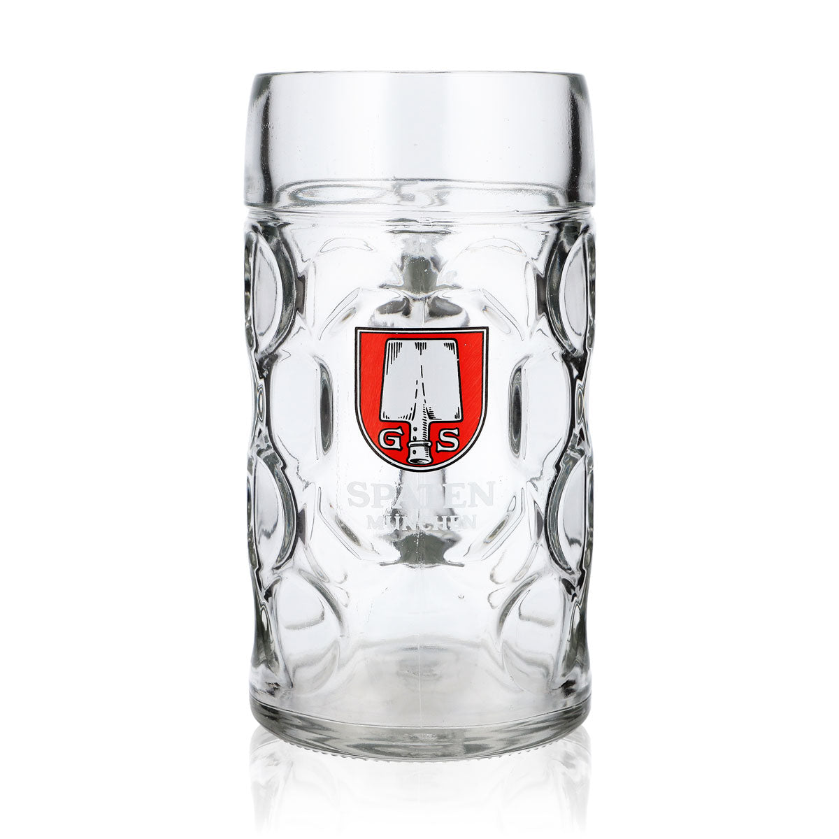 Verre à bière Spaten, chope de 1 l, modèle « Kontur », produit de deuxième choix, d'occasion, chope à bière, Seidel, Humpen