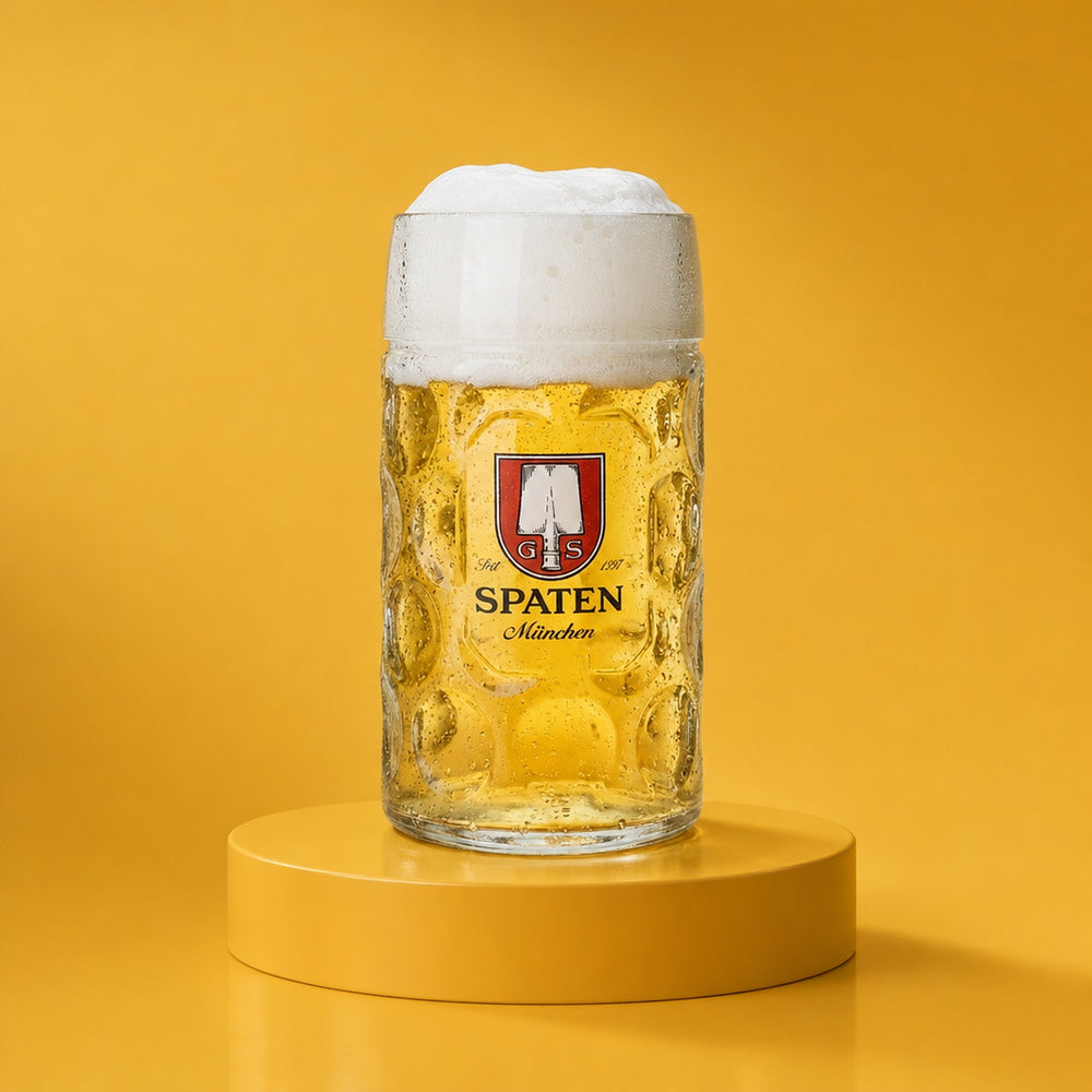 Chope à bière Spaten Chope à bière 1,0 l Verres à anse Chope à bière Seidel Fête populaire Bavière Brasserie