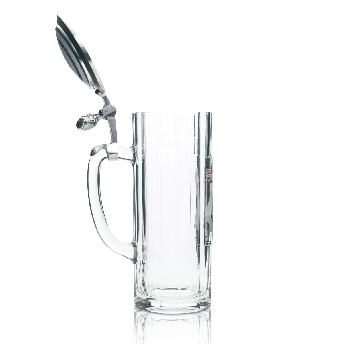 Bêche Collectionneur Verre 0,5 l Chope Humpen Seidel Couvercle en étain Bayern Munich Rare – Vue 3