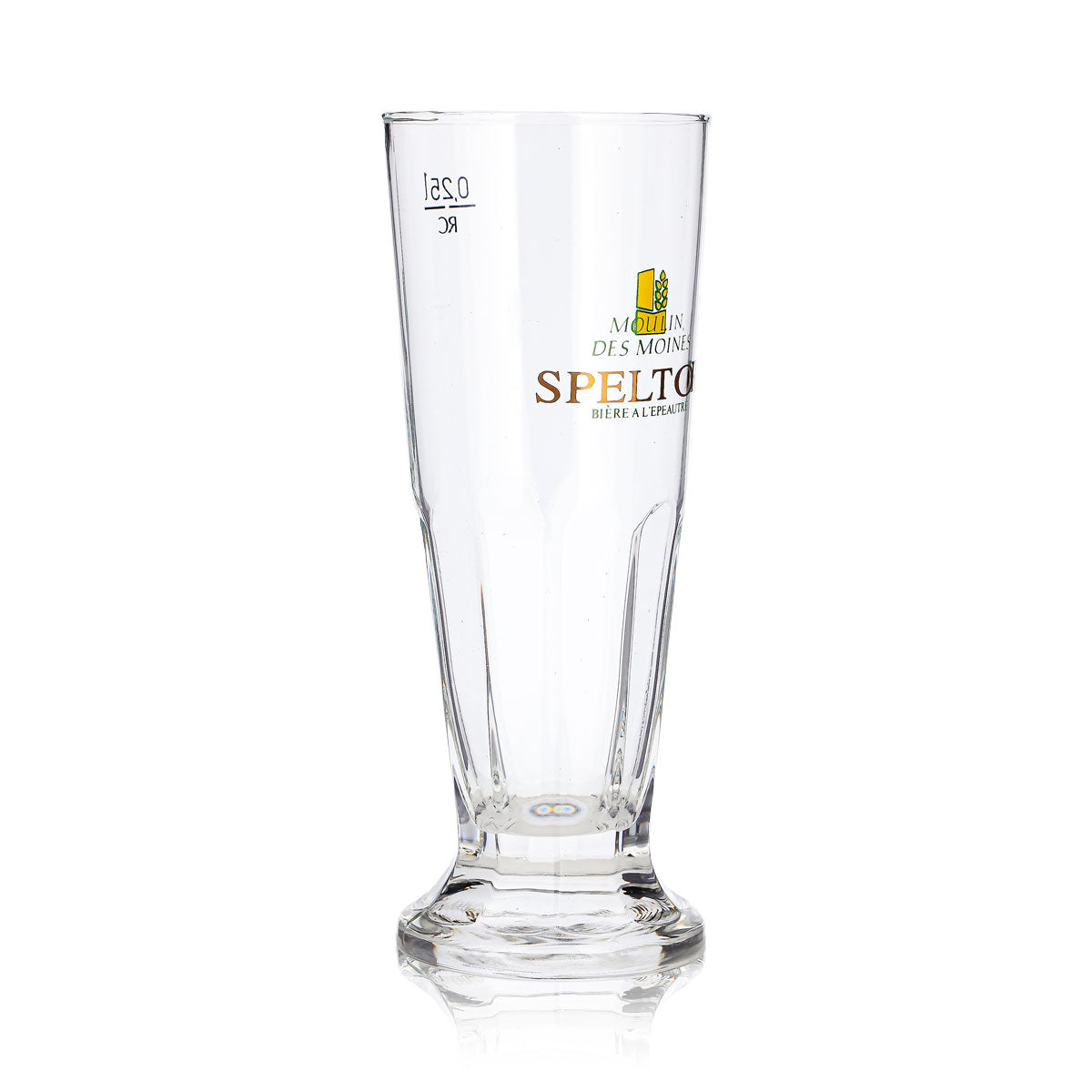 Verre à bière Speltor 0,25 l, modèle « Pokal », Moulin Des Moines, relief Ritzenhoff – Vue 3