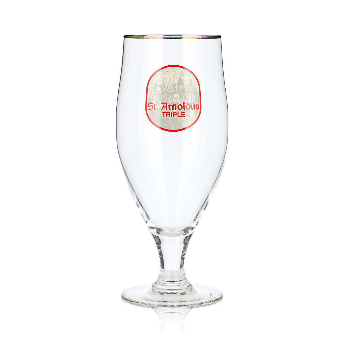 Verre à bière St. Arnoldus 0,4 l, forme tulipe, bordure triple dorée – Vue 2