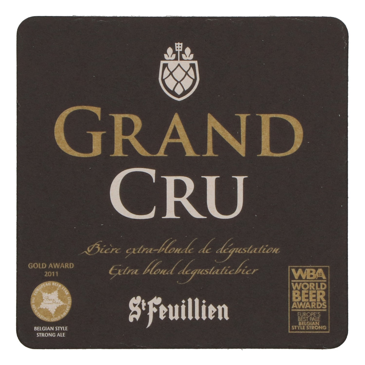 St. Feuillen Bière Sous-verre Neuf Papier noir Sous-verre en feutre – Vue 3
