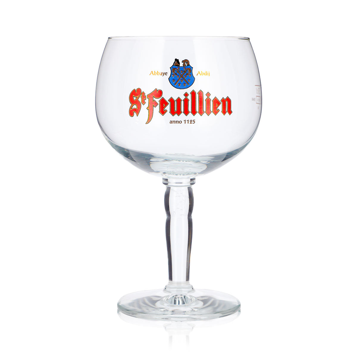 Verre à bière St. Feuillien 0,33 l, forme coupe, style ballon, gravure – Vue 2