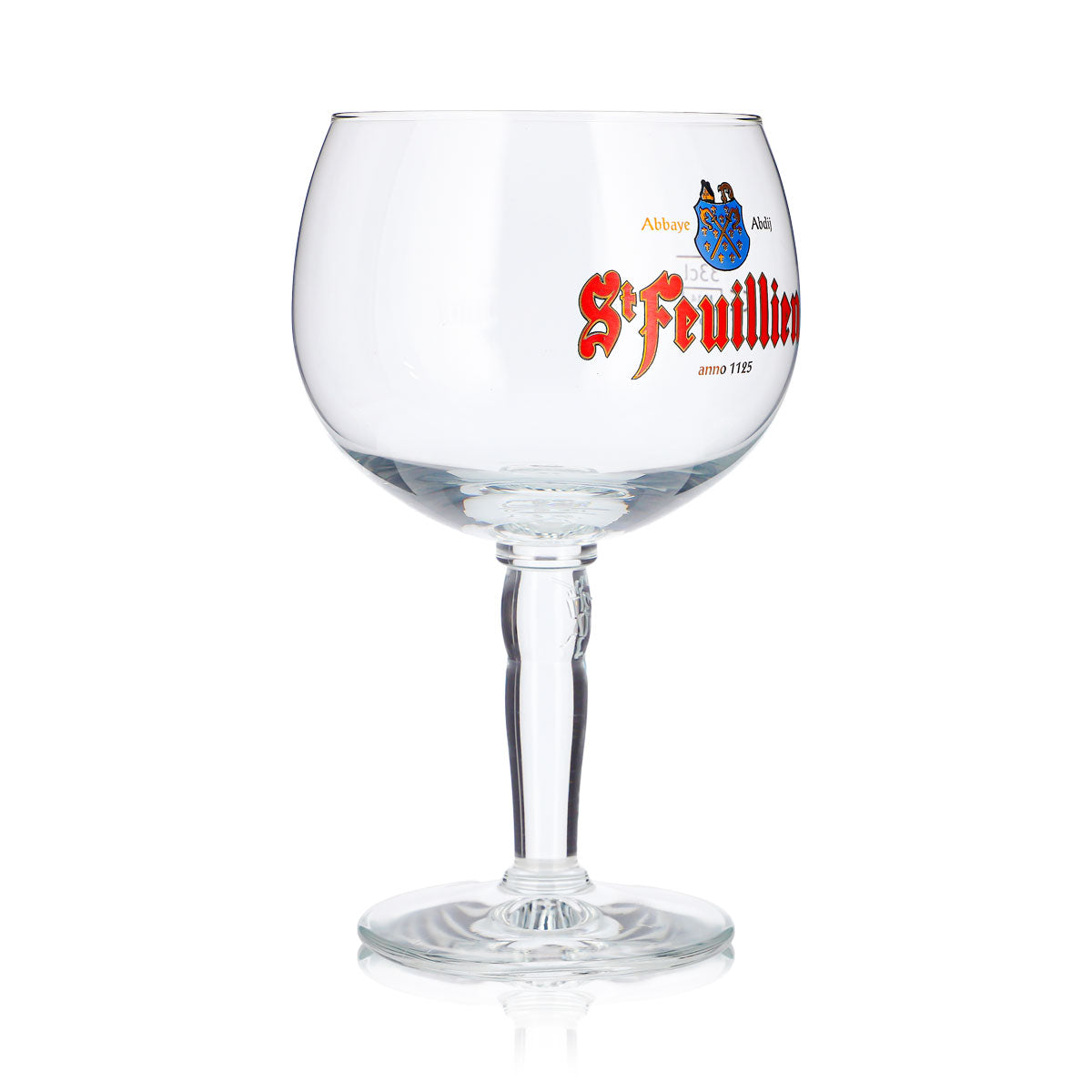 Verre à bière St. Feuillien 0,33 l, forme coupe, style ballon, gravure – Vue 3
