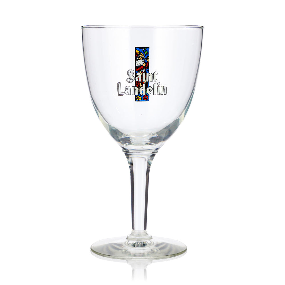 Verre à bière St. Landelin, 0,5 l, forme de coupe, avec le roi sur le logo