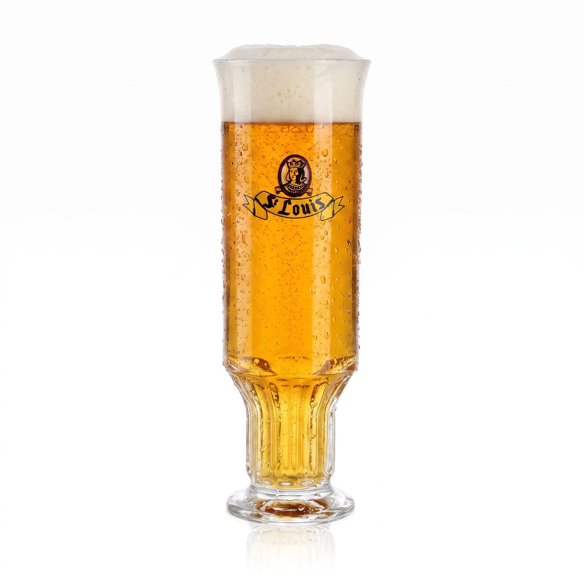 Verre à bière St. Louis, 0,25 l, forme de coupe, relief, VMC France
