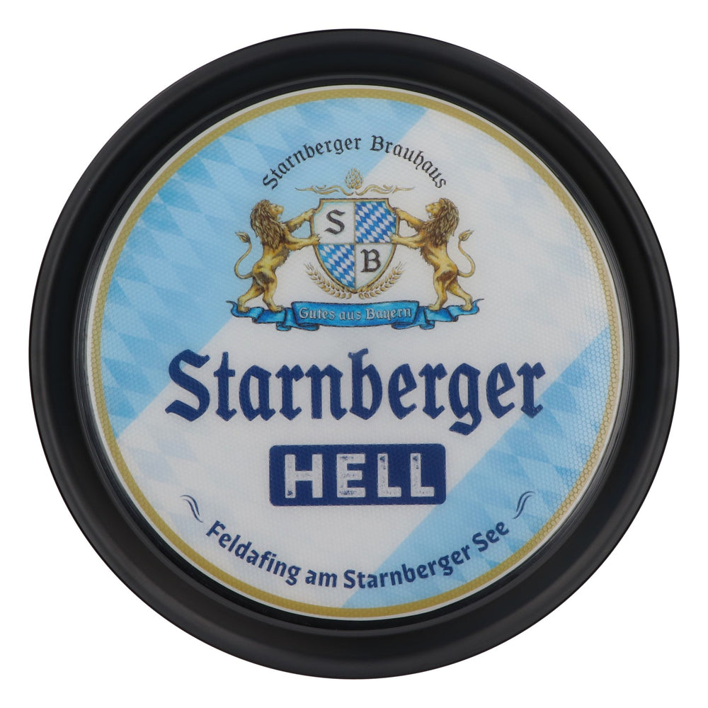 Plateau à bière Starnberger Brauhaus, 37 cm, fond caoutchouté, neuf, en plastique noir