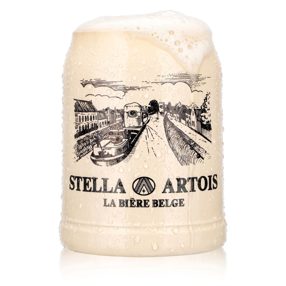 Verre à bière Stella Artois, chope en faïence, 0,5 l, bateau, bières belges, faïence