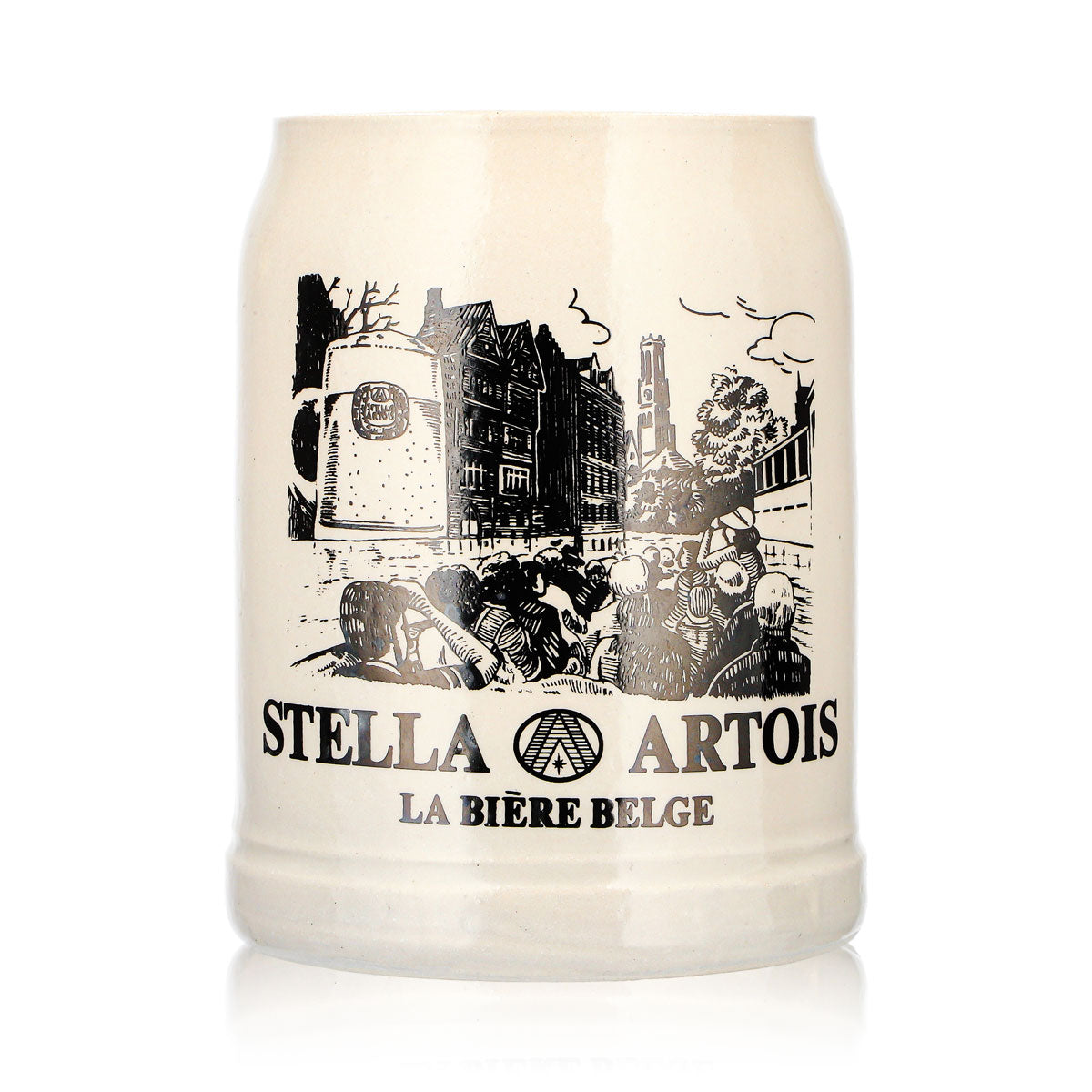 Verre à bière Stella Artois, chope en faïence, 0,5 l, « La Bière Belge », faïence – Vue 2