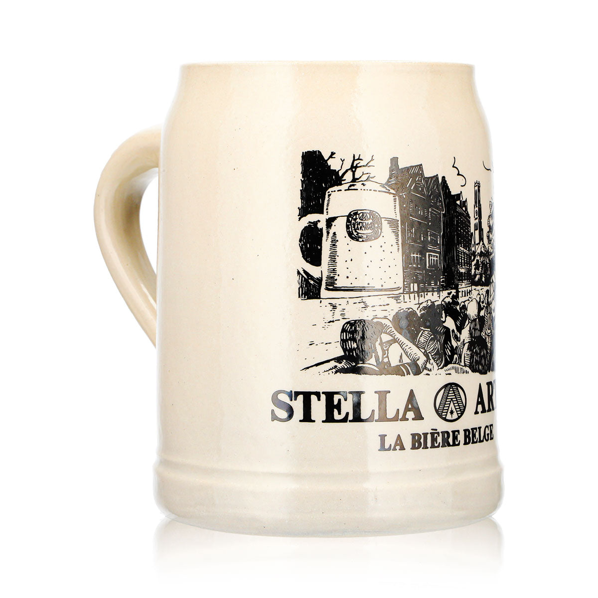 Verre à bière Stella Artois, chope en faïence, 0,5 l, « La Bière Belge », faïence – Vue 3