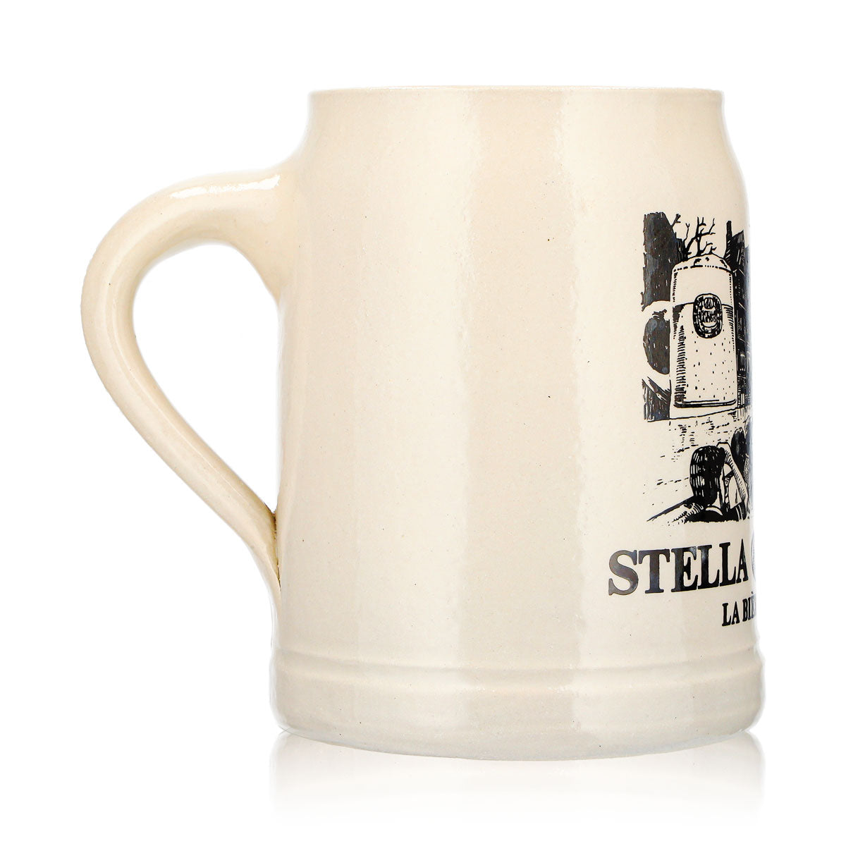 Verre à bière Stella Artois, chope en faïence, 0,5 l, « La Bière Belge », faïence – Vue 4
