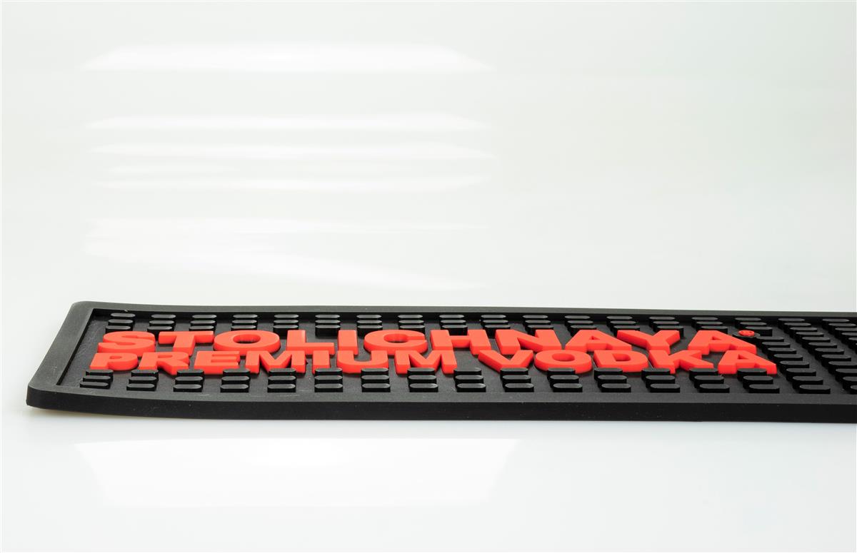 Stolichnaya Vodka Tapis de bar Tapis égouttoir Accessoires de bar noir – Vue 3