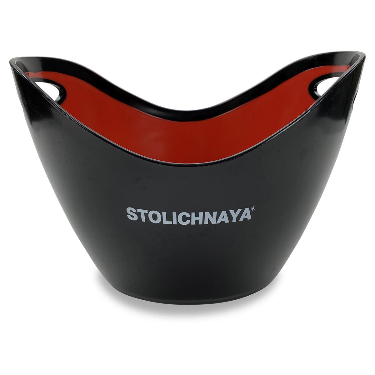 Stolichnaya Vodka Refroidisseur de bouteille Bac à glaçons petit rouge noir