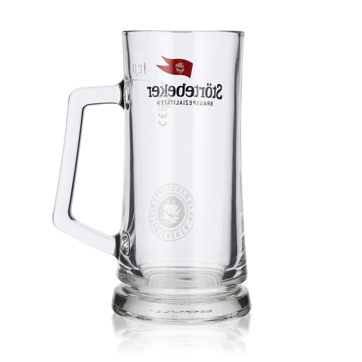 6 verres à bière Störtebeker Koggenseidel 0,3 l, verres à bière à anse, brasserie Stralsund – Vue 5