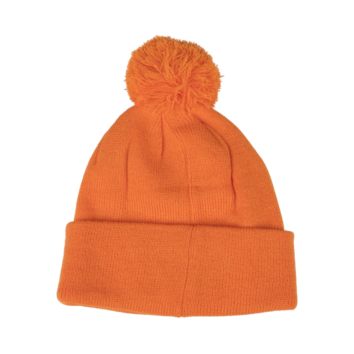 Bonnet en laine tricoté avec pompon, couleur paille, taille unique, unisexe, pour l'hiver – Vue 2