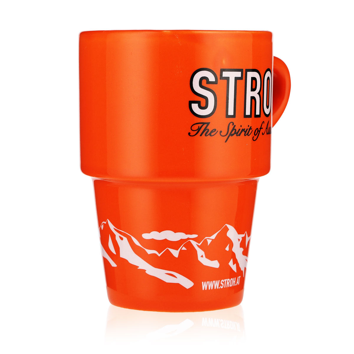 Tasse en céramique « Stroh Rum » Tasse à café orange « Add a little STROH ! » – Vue 2