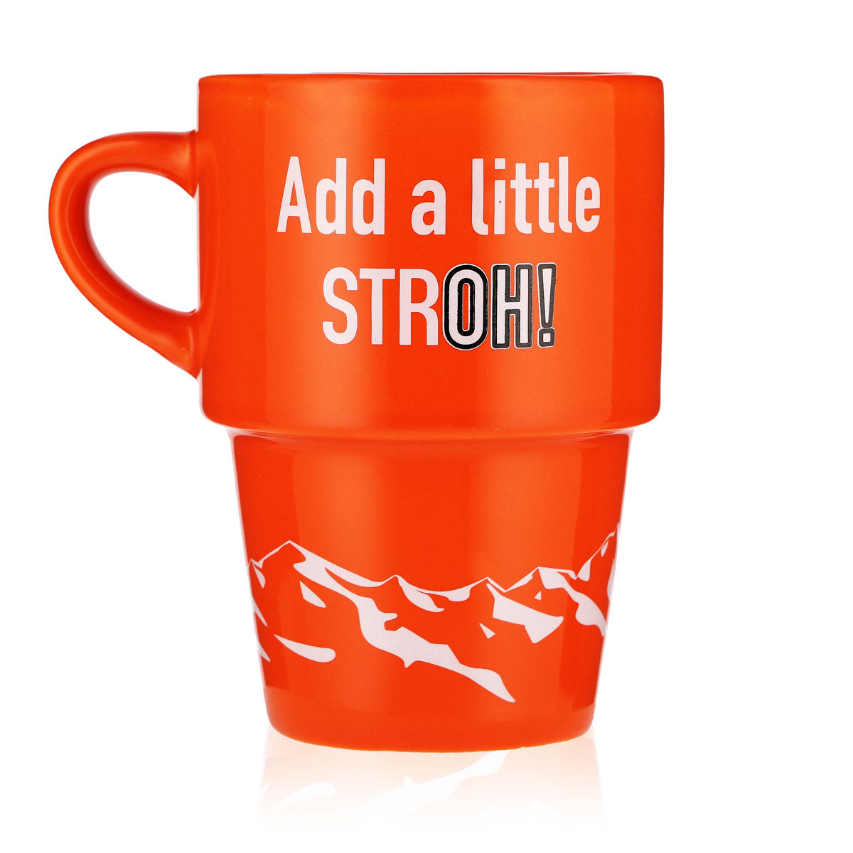 Tasse en céramique « Stroh Rum » Tasse à café orange « Add a little STROH ! » – Vue 4