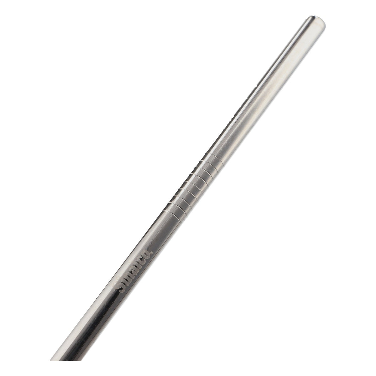 Paille « Steel » « Seinalco » argent/beige, avec brosse de nettoyage et pochette – Vue 3