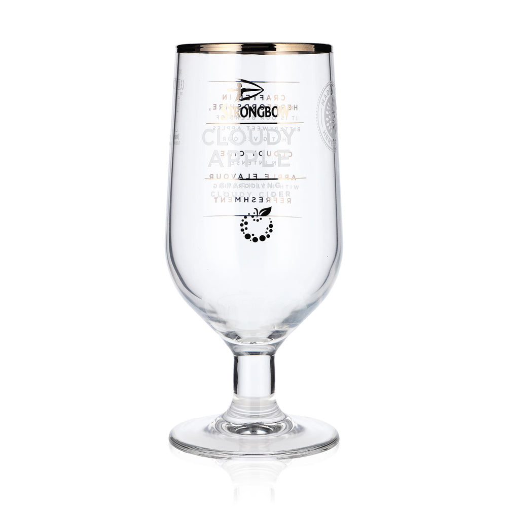 Verre à bière Strongbow Verres à cidre Verres à bière Tulipe 0,58 l Bord doré