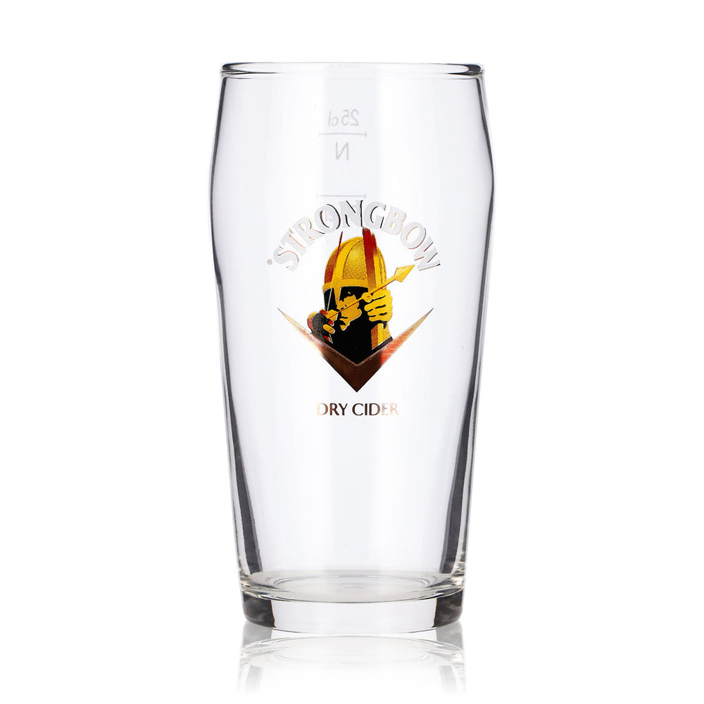 Verre à cidre Strongbow 0,25 l, verre à bière avec le logo des Schützen, verre à bière Willibecher, chope Seidel